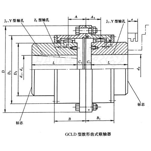 GCLD型鼓型齒式聯(lián)軸器圖紙